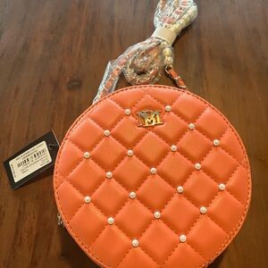 Badgley Mischka Coral Quilted Mini Bag
